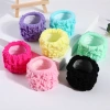 6.3cm popular Japanese and Korean hair tie, thickened wide-edge towel loop, pig large intestine hair tie, high-elasticity seamless hair tie details Picture